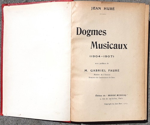 Dogmes Musicaux (1904-1907) edition du "Mond Musical" 1909 - Picture 2 of 2