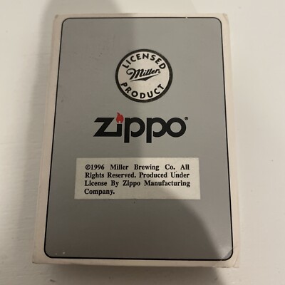 ぺッパーミル ロングサイズ ビンテージ[台湾製] 美品 Nice 1996 Zippo Miller Genuine Draft Lighter New Complete In