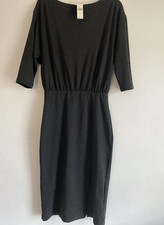 NWT Anthropologie Knit Boatneck Gray Boatneck Midi Dress Small