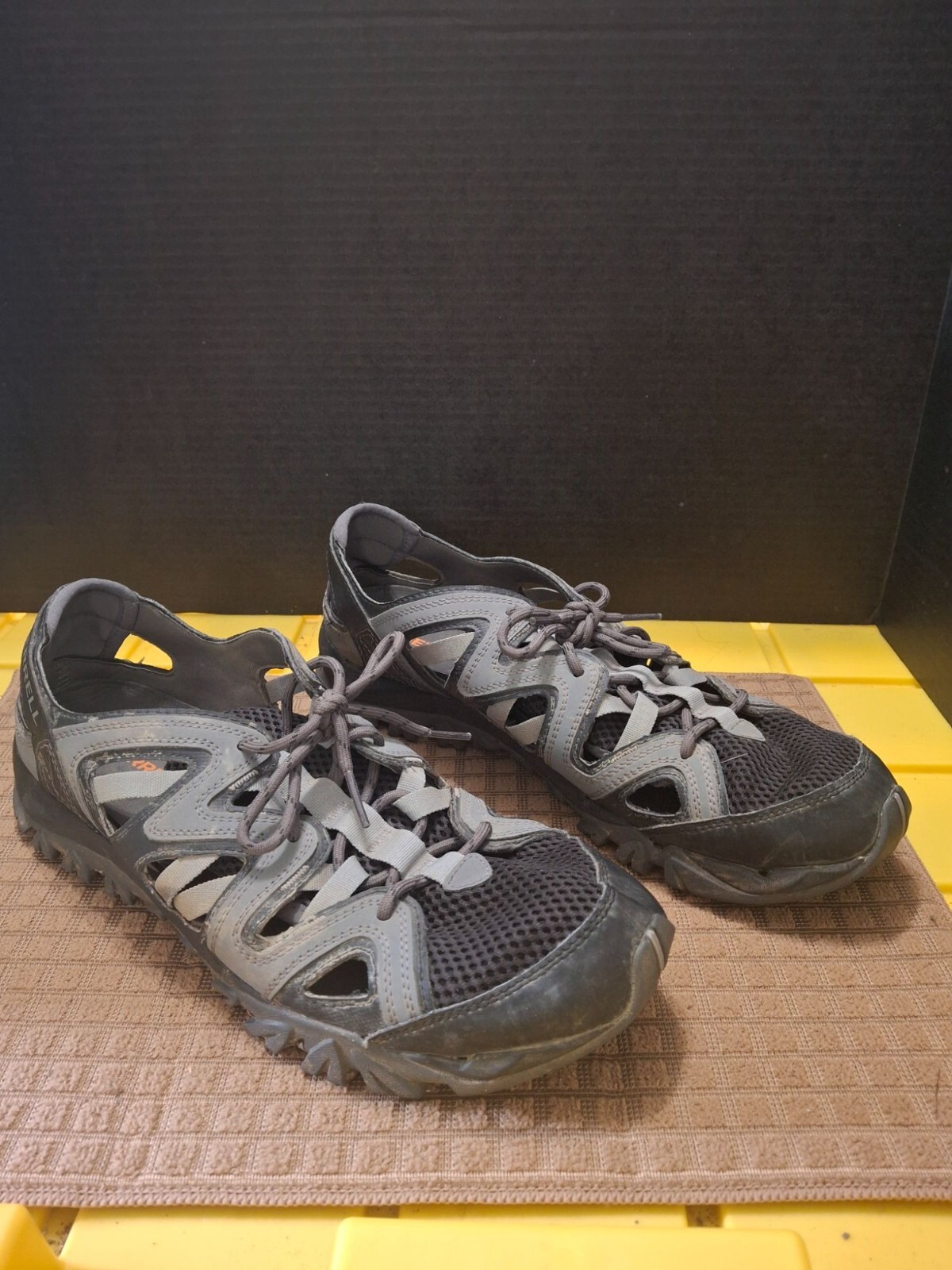 Scarpe Merrell nere da uomo performance escursionismo acqua taglia 11 mesh e sintetiche