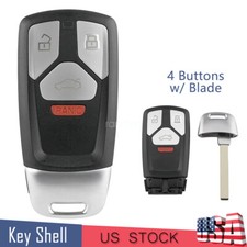 For 2017 2018 2019 Audi A4 A5 Q7 Tt Sq5 Smart Remote Key Fob Case Shell 4 Button