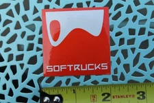 Soft Trucks Softrucks Red White Longboard OG Z43A Vintage Skateboarding STICKER