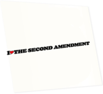 Autoaufkleber - Aufkleber - Auto mit Herz - 15 cm - I LOVE THE SECOND AMENDMENT