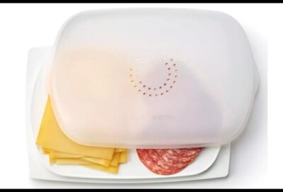 Tupperware CheeSmart Low Rectangular Cheese Smart Container Keeper White New