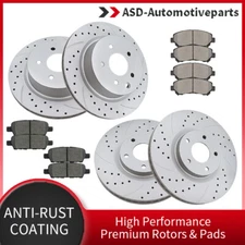 Front Rear Brake Rotors Disc + Pads Fit 2009-2014 2016-2019 Nissan Maxima Brakes
