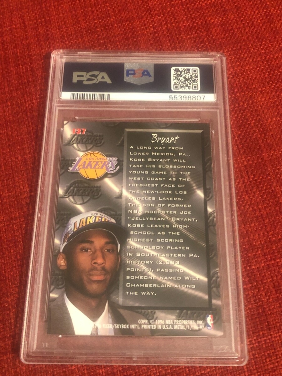 Kobe Bryant 1996 fleer metal rookie card #137 psa mint 9 | eBay