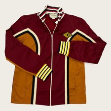 Gucci Red and Mustard Track-jacket Size XXL, Made in Italy