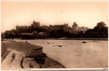 Windsor Castle from Brocas England UK Rowboats 1920s Postcard Photochrom Co.