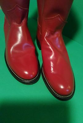 Diamond J Red Style L 3055 Leather Roper Riding Cowboy Boots