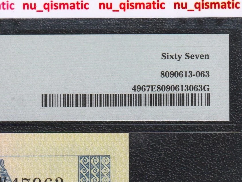 1957 Indonésia 5 rúpias, PMG 67 EPQ gema soberba UNC, escolha # 49 - Imagem 3 de 4