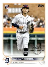 Jacob Robson RC 2022 Topps 582 Montgomery Parallel #623 ROOKIE MLB Tig ID:104738