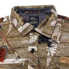 NWT L.L. Bean x Todd Snyder Chamois Cabin Print Brushed Flannel Shirt LARGE 