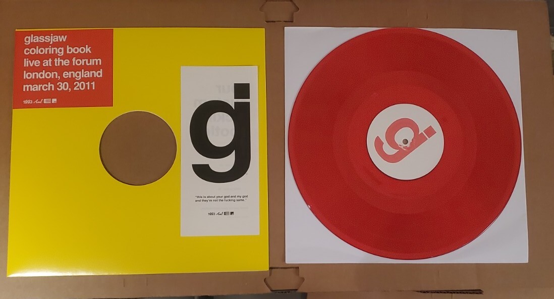 Glassjaw Coloring Book Live at the London Forum Vinyl EP RARE /93