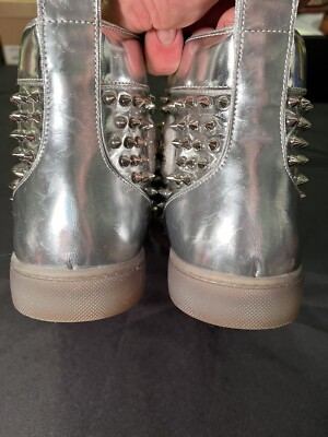 CHRISTIAN LOUBOUTIN LOUIS SILVER SPIKES ALL OVER SIZE 44 11 CHRISTIAN LOUBOUTIN LOUIS SILVER SPIKES ALL OVER SIZE 44 11