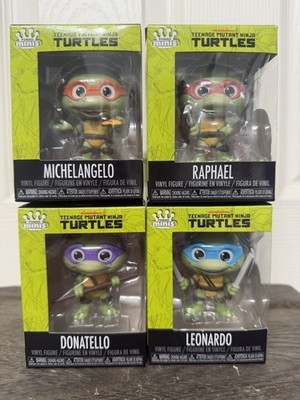 Funko Minis Teenage Mutant Ninja Turtles Raphael Donatello Michelangelo Leo NIB 