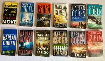 Lot HARLAN COBEN Play Dead MYRON BOLITAR False Move BACK SPIN 6 YEARS Lot of 12
