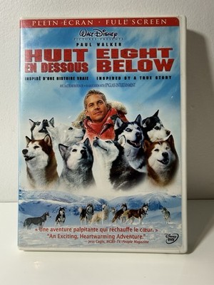 Eight Below Huit en dessous Paul Walker Disney Dogs Bilingual DVD Used Good