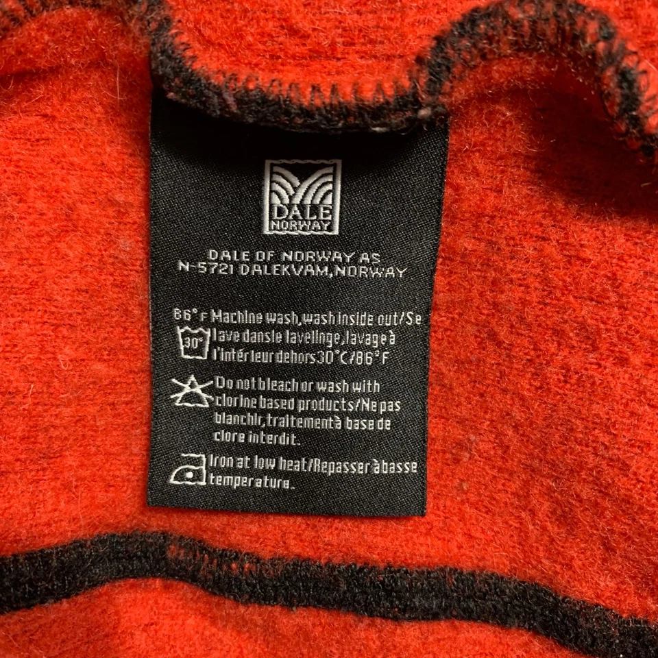 Suéter Dale Of Norway Para Mujer Grande Negro Rojo Cremallera Completa Mezcla de Lana Senderismo Cálido Foto 4 de 4