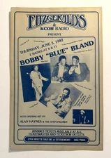 BOBBY BLUE BLAND Original 1982 Concert Poster Houston Texas RARE Blues Soul R&B