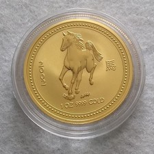 2002 Year of the Horse ? 1 Oz Gold Australia Lunar Series I Coin 5840.00 per troy oz