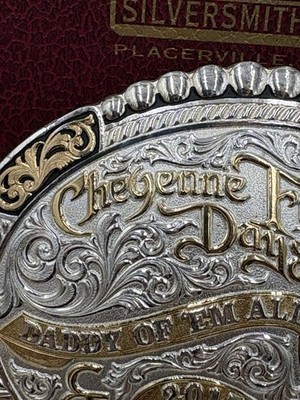 Montana Silversmiths Belt Buckle Cheyenne 101st Frontier  display picture 3