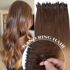 Nano Ring Hair Extensions Micro Bead Nano Loop Real Human Remy Hair Thick Ombre