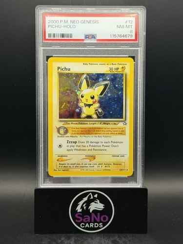 Pichu (Unlimited) graded PSA 8 for sale on eBay