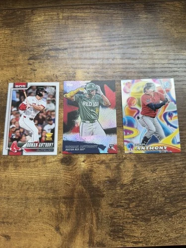Topps and Bowman Roman Anthony Boston Red Sox Rookie Cards Lot of 3