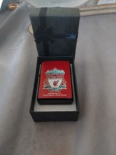 Flip Top Storm Proof  Liverpool Lighter  In A Lovely Black Presentation Box