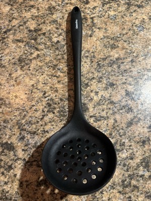 GreenPan Silicone Skimmer Nonstick Cookware Black Kitchen Utensils Strainer EUC