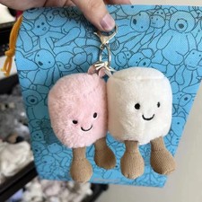 Jellycat Pair of Marshmallows Keychain Cute Plush Bag Charm Gift