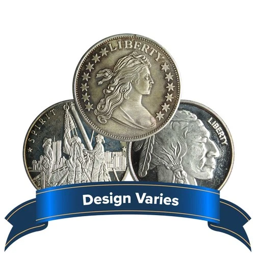 1 Troy oz Silver Round .999 Fine Generic Impaired