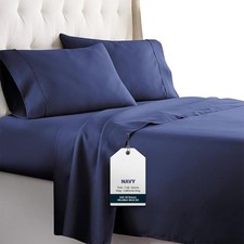 Bed Sheets Set King with 2 Pillowcases, Hotel Luxury 1800 Series Brushed Micr...