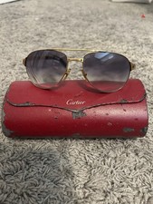 Cartier Santos Dumont Sunglasses Gold And Brown