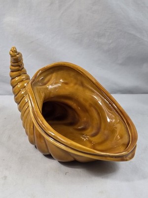 VTG Ceramic Cornucopia Horn of Plenty Centerpiece Fall Decor Thanksgiving.   113