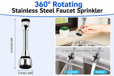 360 Rotating Faucet Sprinkler Water Saving Stainless Steel Splash Proof Extender