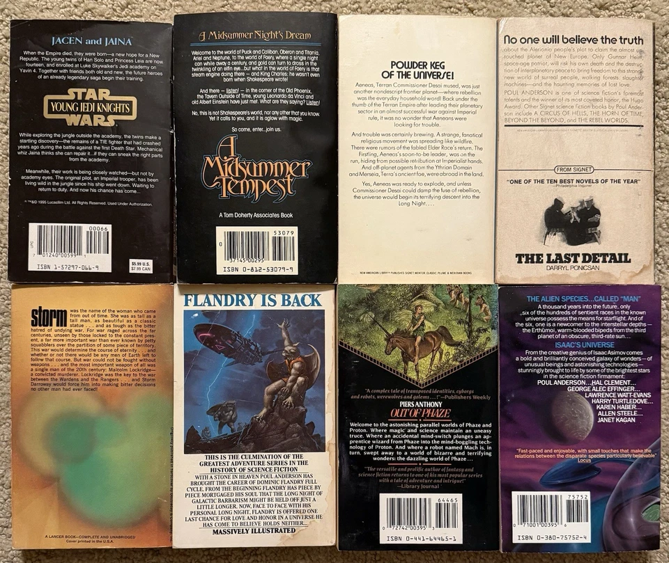 MIXED LOT OF 45 VINTAGE SCIENCE FICTION / FANTASY PAPERBACKS - AUTHORS A - G Foto 3 de 4