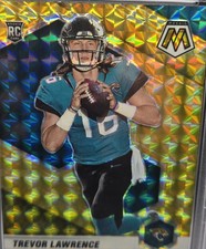2021 Panini Mosaic RC Trevor Lawrence Reactive Yellow Prizm #301 PSA 9 Jaguars 