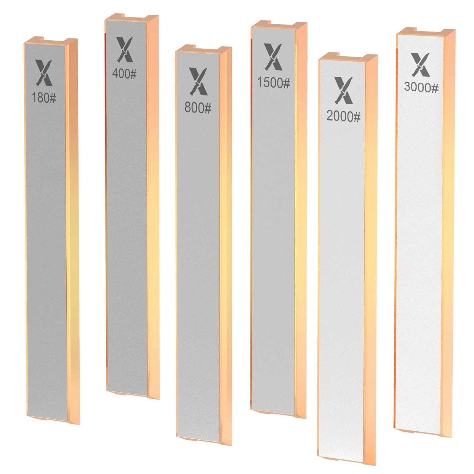 6 PCS Diamond Knife Sharpening Stones Set with Aluminum Base 6.2×0.9"
Opens in a new window or tab