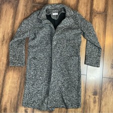 Lilyful Long Coat Black  White Polyester Large Blazer Formal Workwear