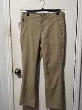 New Weatherproof Vintage Men's Regular Fit 34x30 Khaki Stretch Fabric Zip Pocket