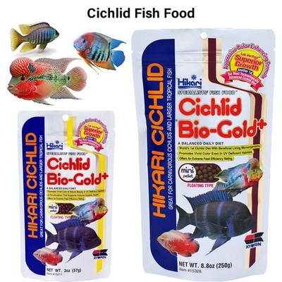 Hikari Cichlid Bio-Gold Plus Medium Pellet Food Tropical Aquarium Feed, 57g/250g