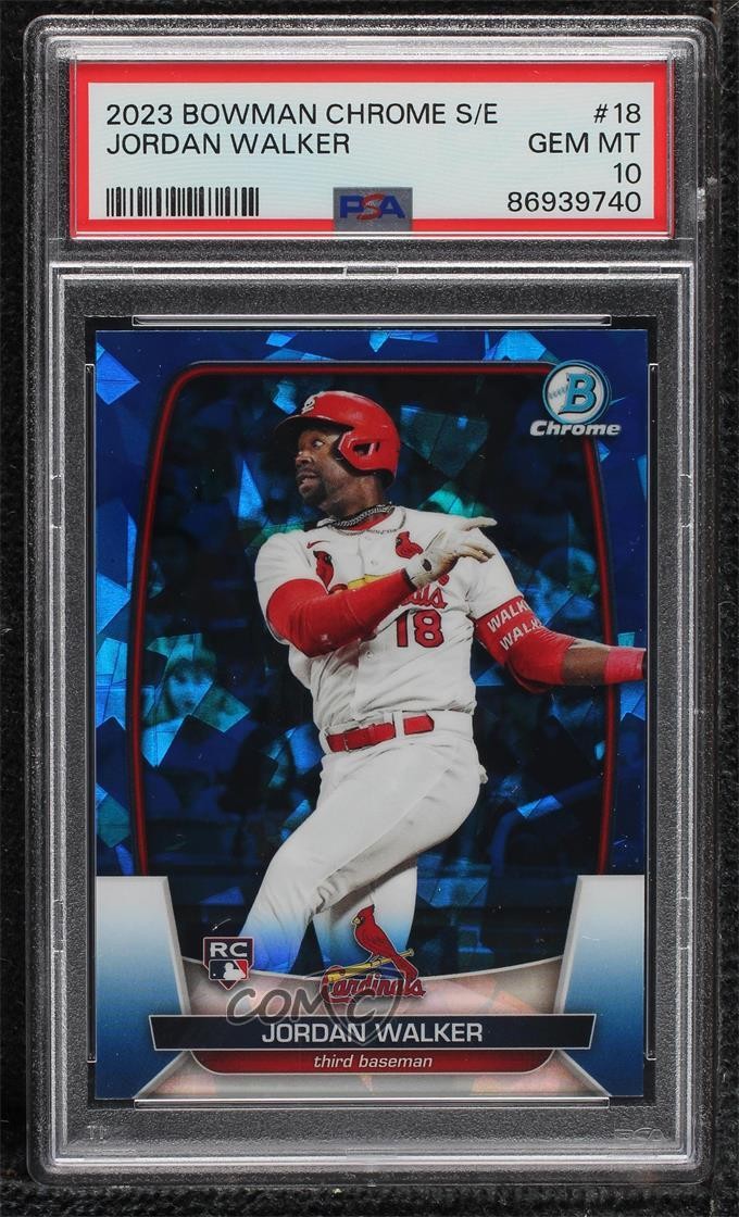 2023 Bowman Chrome Sapphire Jordan Walker #18 PSA 10 GEM MT Rookie RC 11s8