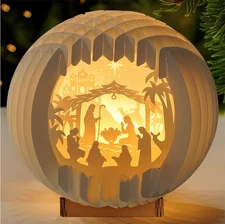 Light Up Vintage Nativity Set Mini Holy Family Tabletop Christmas Decor Fastship