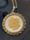 1879 Morgan Silver Dollar Pendant Chain