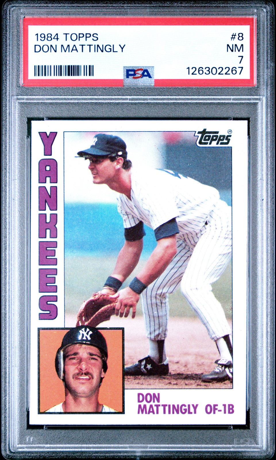 1984 TOPPS #8 DON MATTINGLY ROOKIE RC PSA 7