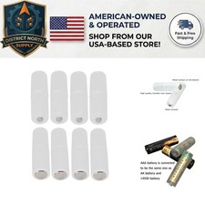 Efficient Energy Solution: Pack of 8 AAA to AA Battery Adapters, Sealed Base