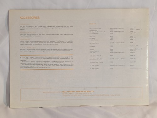 Vintage Disney The Rescuers original Advertising Campaign Booklet 1970s - Picture 6 of 8
