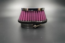 Motorcycle Pod Air Filter – Retro Oval Pleated, 39–54mm