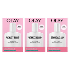 Olay Beauty Fluid Face And Neck Sensitive Moisturiser 200ml - Pack of 3